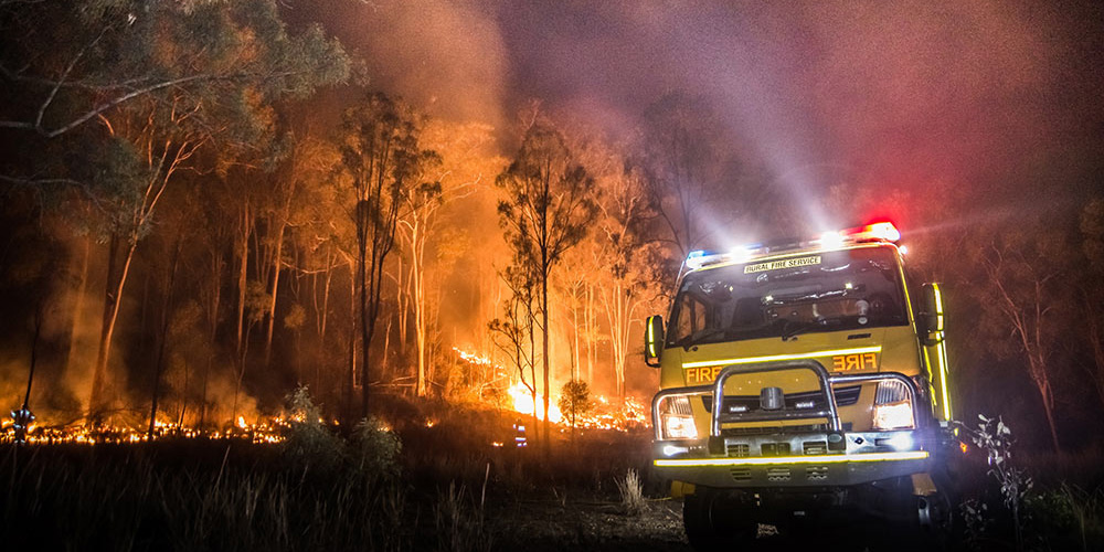 The 2019-2020 bushfire season made a different set of systems visible – fire, water, rain, wind, smoke, firefighters and fire safety apps, and of course climate and climate change. (Photo by Stuart Shaw/iStock)